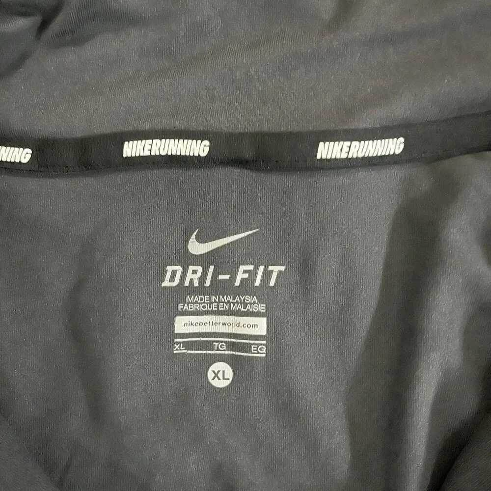 Nike Element Dri-Fit Quarter Zip Mens XL Gray Running Top Thumb Holes - Picture 4 of 5